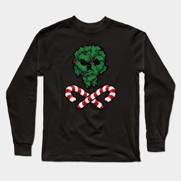 Holly Roger Long Sleeve T-Shirt by ChurchOfRobot